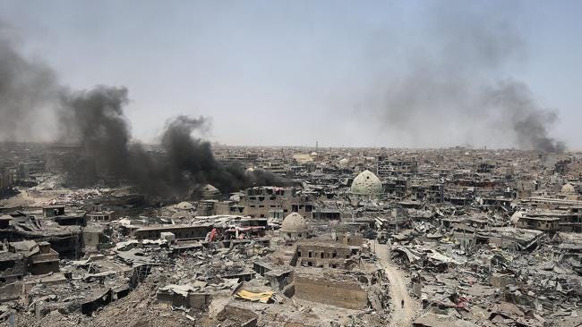 Mosul's Old City has been almost completely destroyed. Picture: AFP.