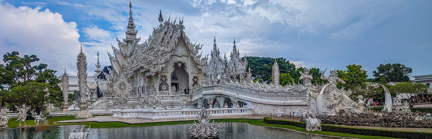 The White Temple in Chiang Rai, Thailand.