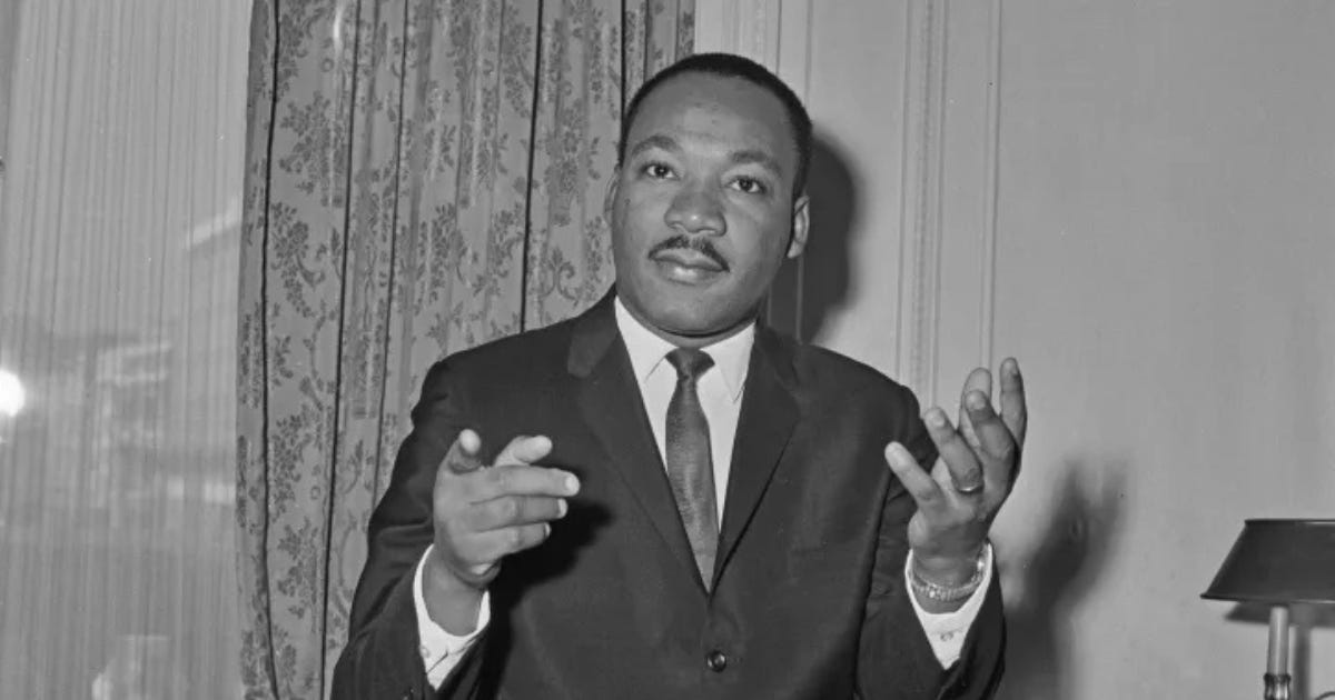 Martin Luther King, Jr. - a photo of him in a more relaxed speaking engagement.