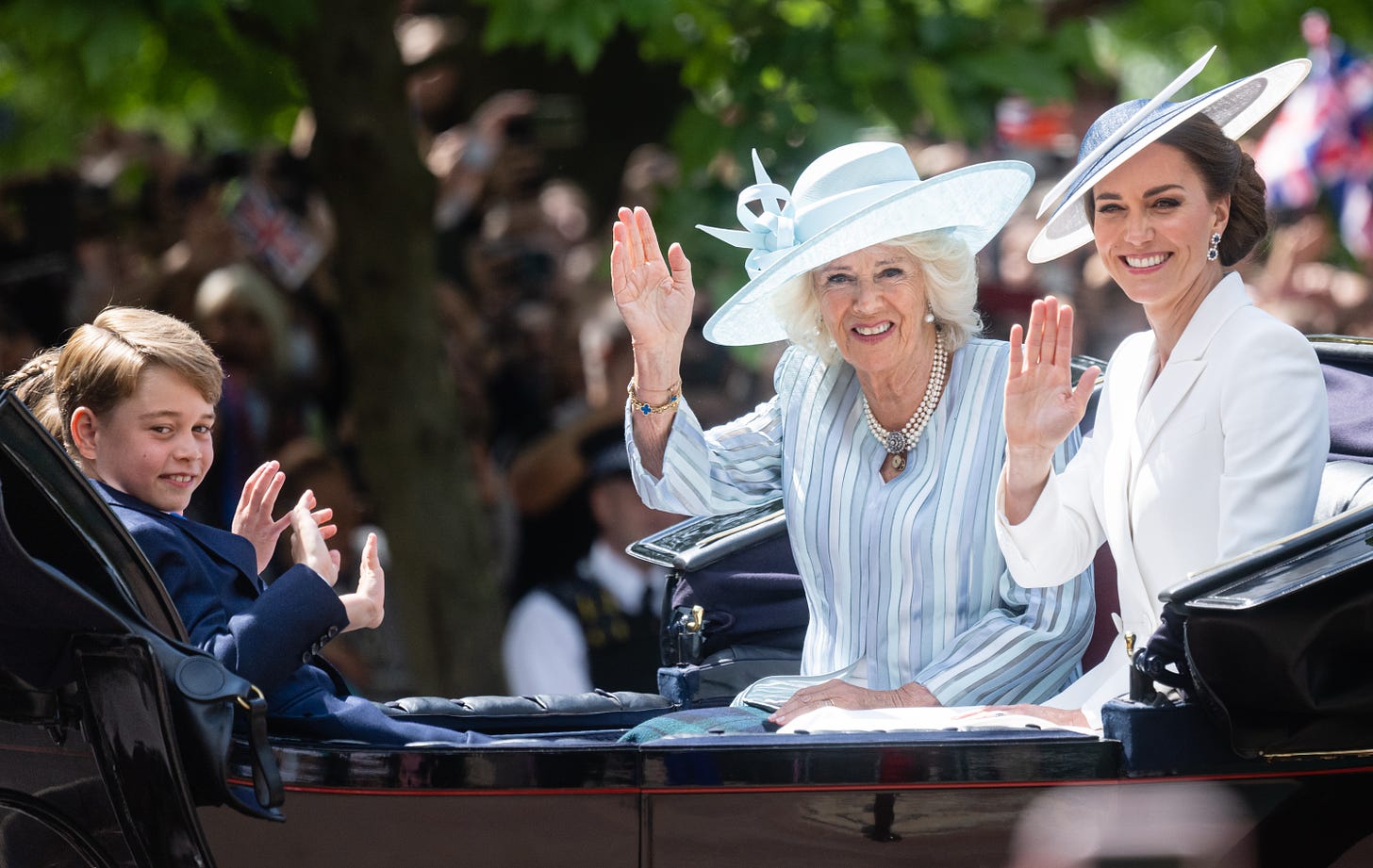 queen camilla and kate middleton at 2022 trooping the colour