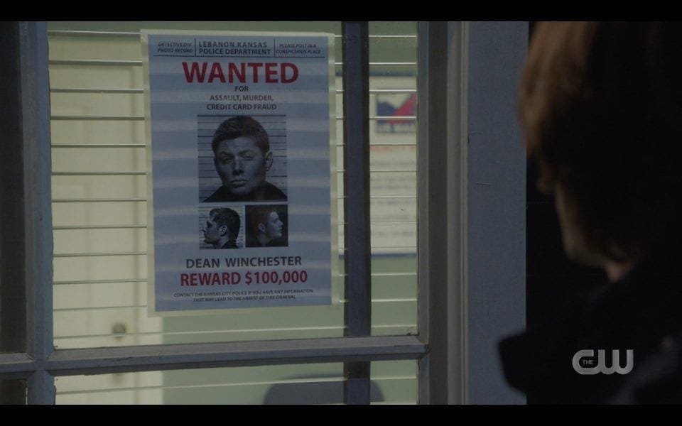 spn 1413 wanted poster with dean winchester fbi