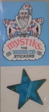 Vintage Mystiks Touch Me Stickers Star in Factory Sealed Package - Picture 1 of 2