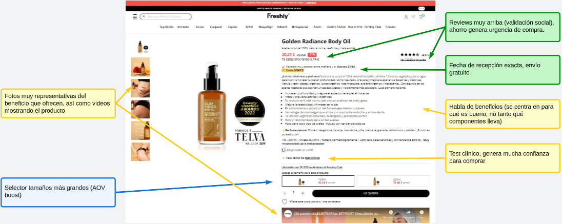 ficha de producto freshly cosmetics