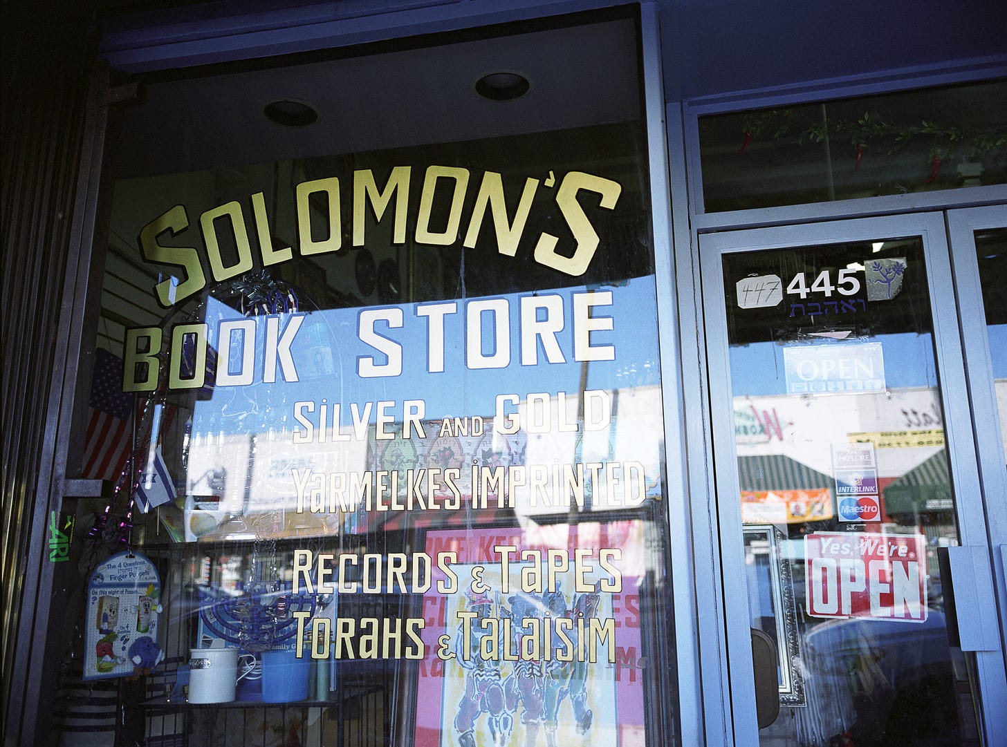 Photo of book store window, Fairfax District, Los Angeles