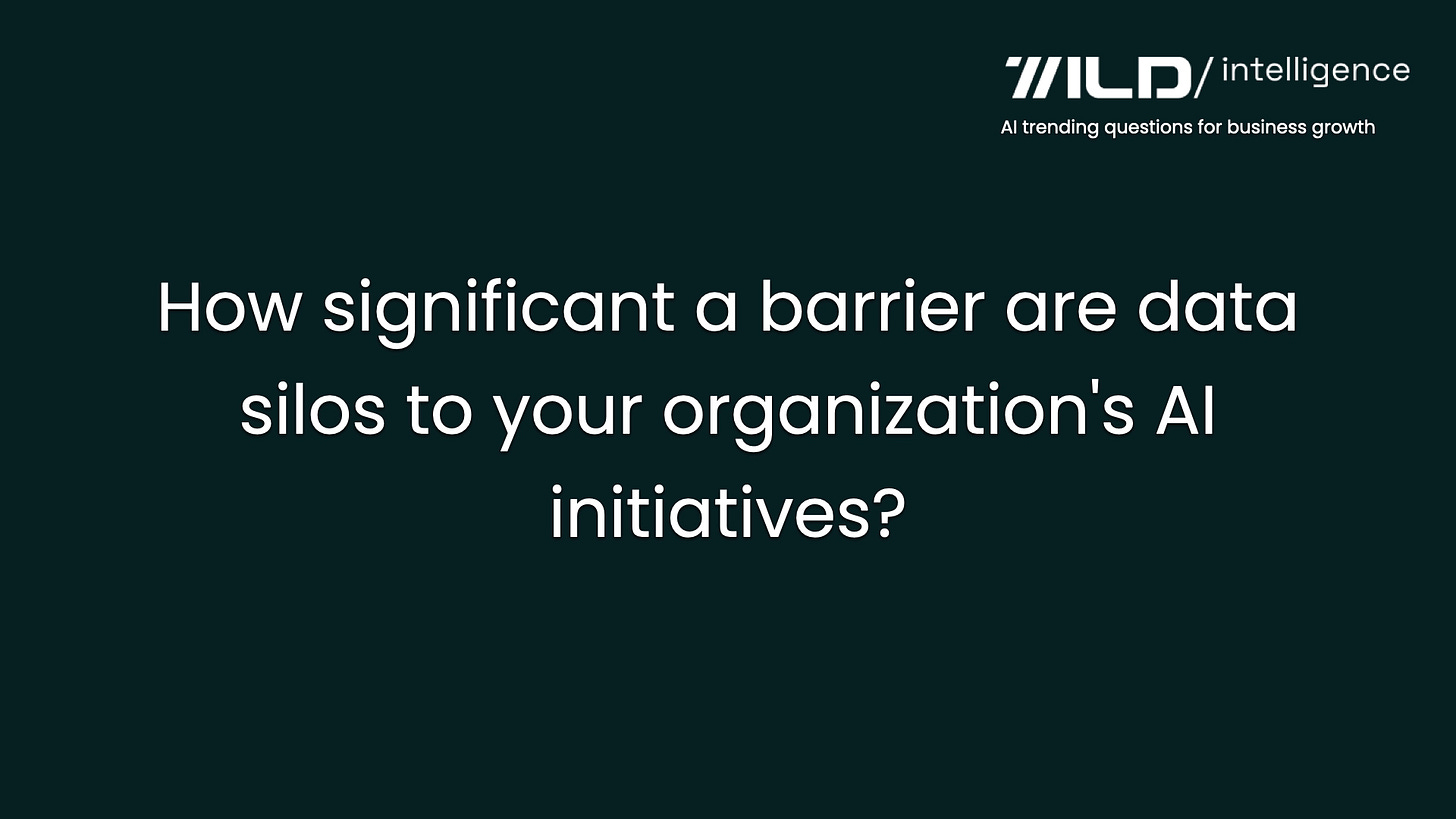 🚨❓Poll: How significant a barrier are data silos to your organization's AI initiatives? | Wild Intelligence by Yael Rozencwajg