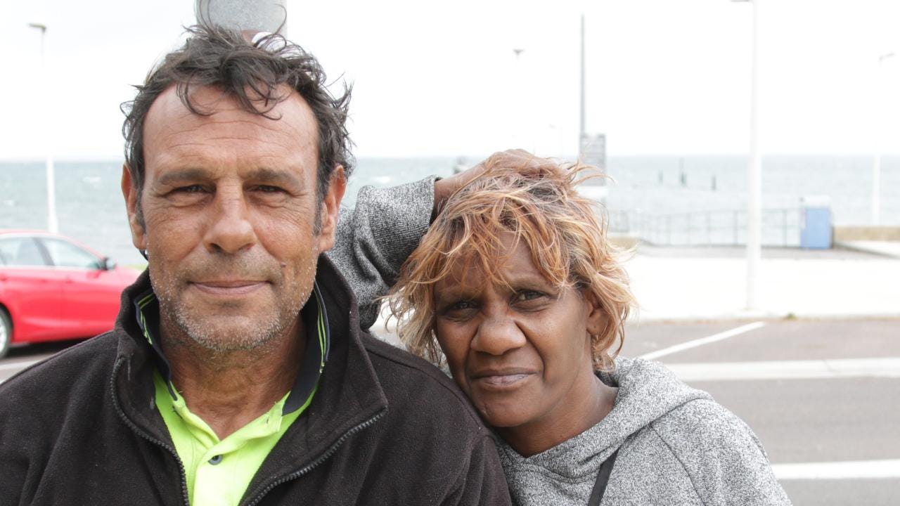 Ceduna residents Kingsley and Charlette. Picture: Andrew Brooks