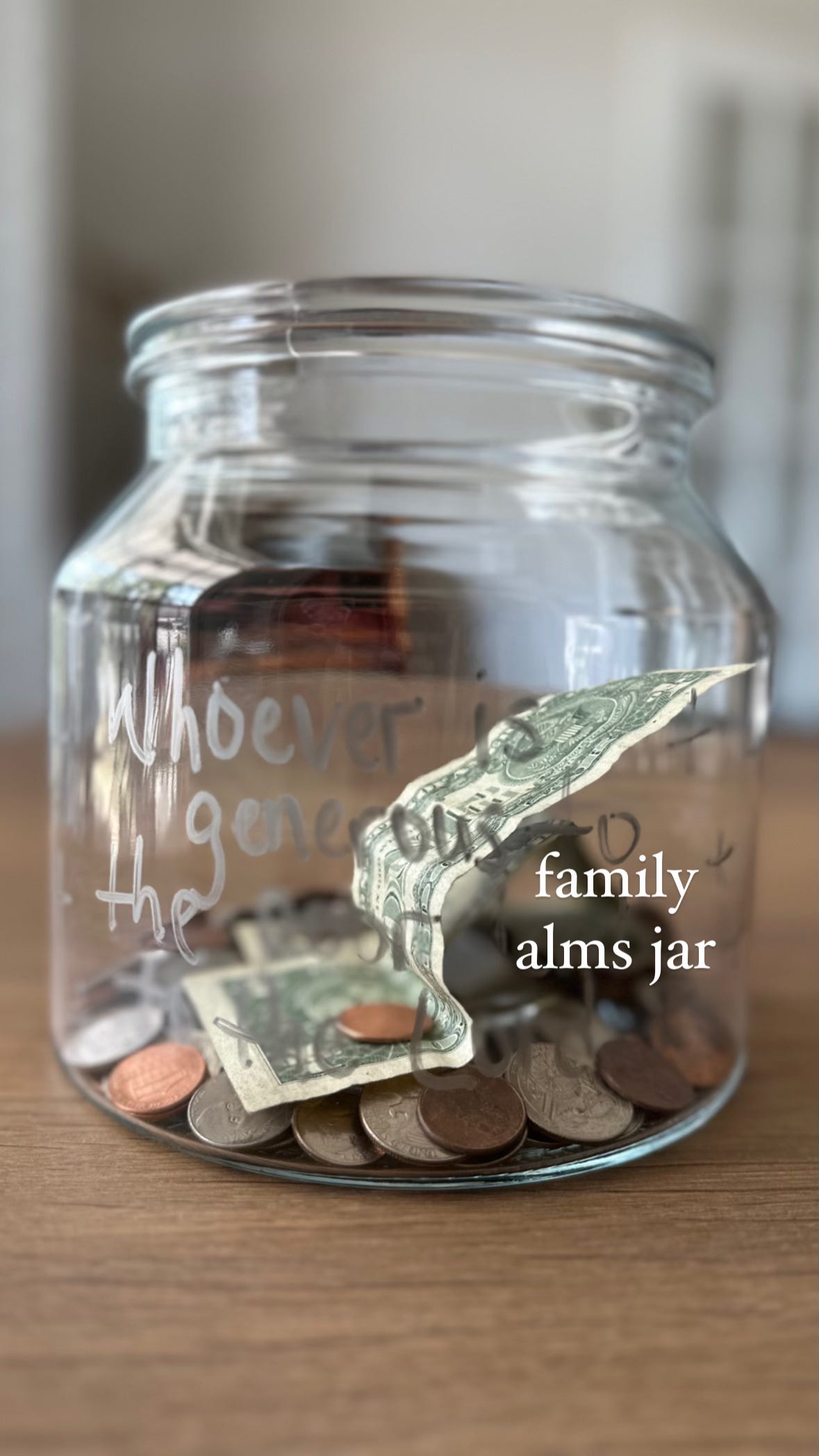 A family alms jar