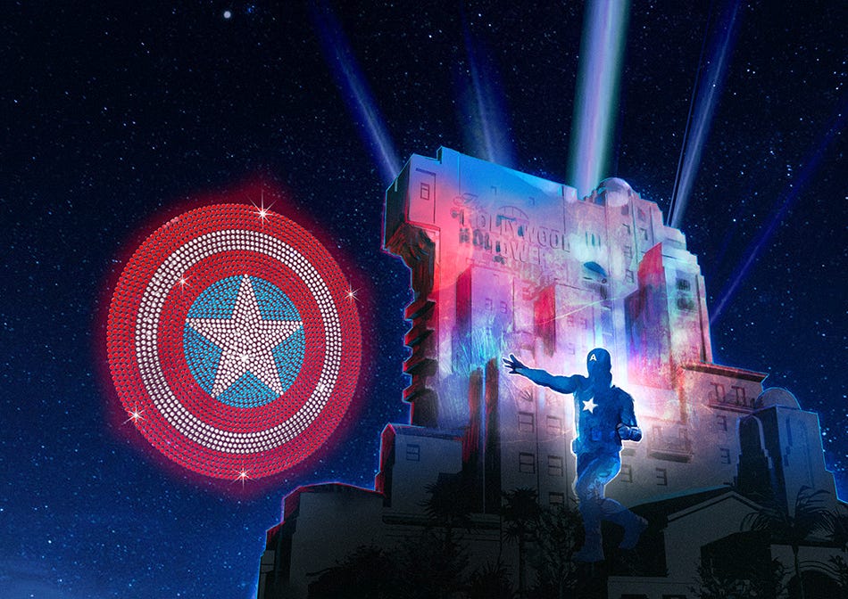 Avengers - Power the Night drone show at Disneylnad Paris.
