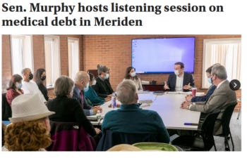 Record Journal: Sen. Murphy hosts listening session on medical debt in Meriden