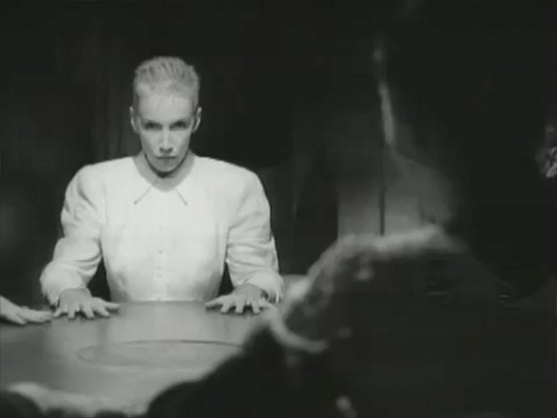 annie lennox mtv angel ban for seance scenes