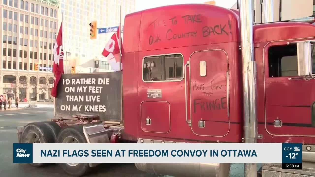 Nazi flags seen at freedom convoy in Ottawa