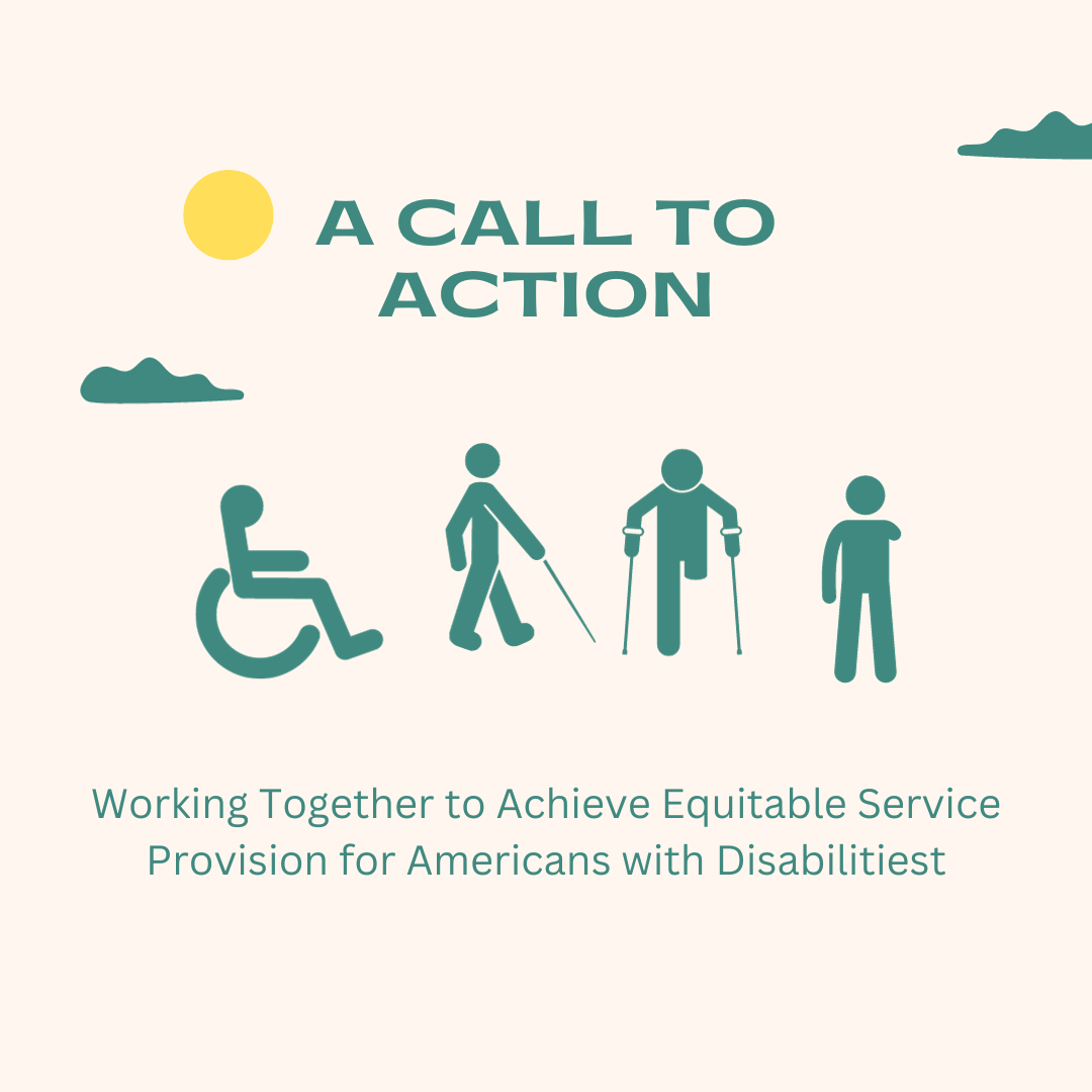 An image of 4 persons with disabilities: a person using a wheelchair, cane, crutches and a person with one arm