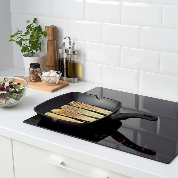 HEMLAGAD Grill pan, black, 28x28 cm - IKEA