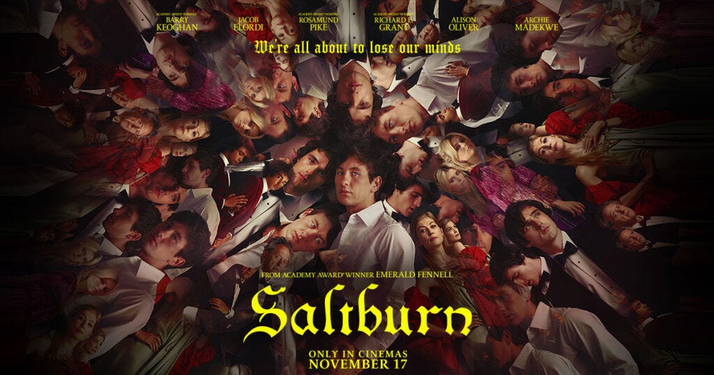 Film Review: Saltburn - "grabs your attention and refuses to let go" |  Plymouth Arts Cinema | Independent Cinema for Everyone | located at Arts  University Plymouth.