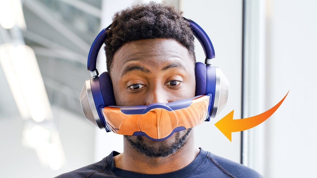 Marques Brownlee wearing the Dyson Zone