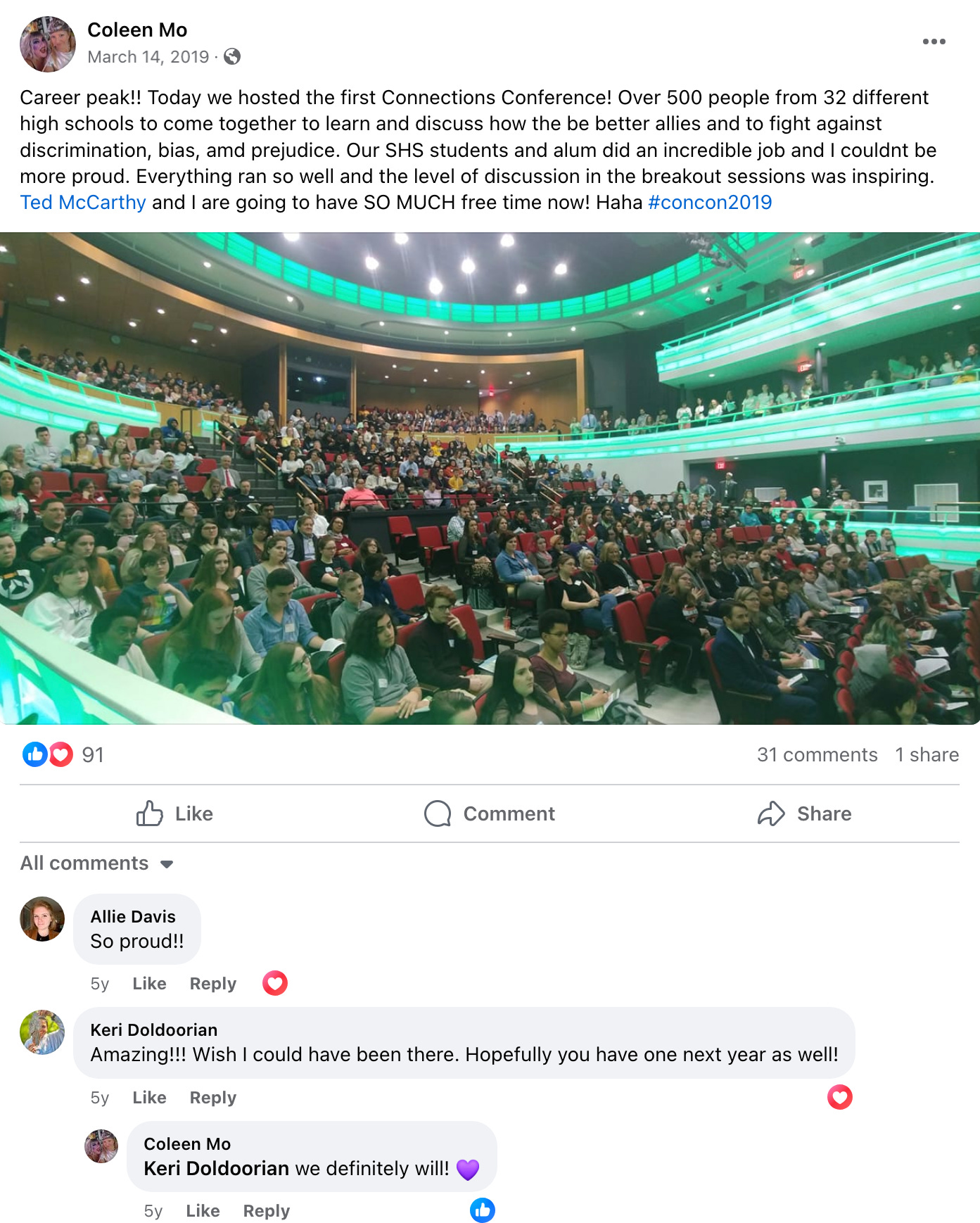 Facebook Post of the ConCon 2019 