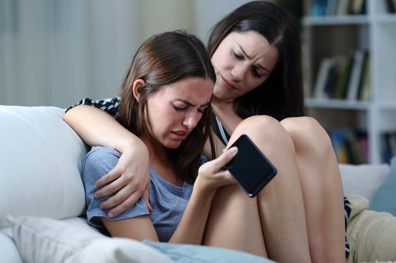 A mother concerned teen is sadfishing on social media