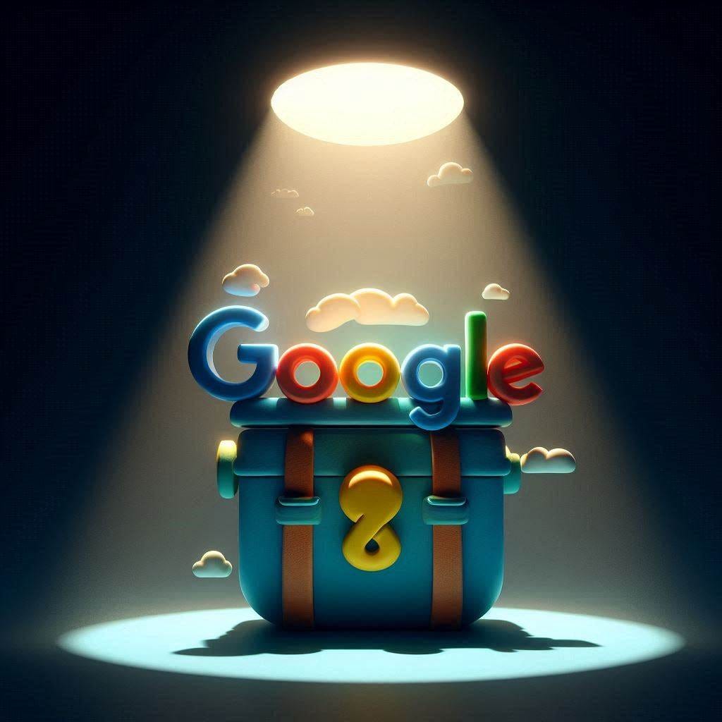 Google - in Claymation  - Using bright colours - minimalist image - Smooth Image - with 3d Effects with light projecting from the top in a dark room
