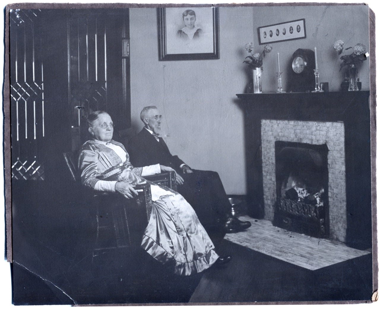 Ezekiel Ross Jaques 1841-1913  Mary Evelyn Sering 1809-1916 on the occasion of their 50th wedding anniversary in 1912.