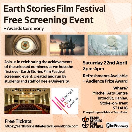 Earth Stories film festival flyer, day 2