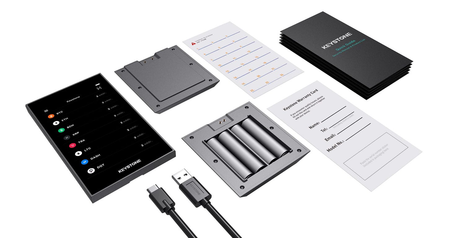 Amazon.com: Keystone - Cryptocurrency Hardware Wallet 100% air-gapped,  4-inch Touch Screen, Fingerprint Sensor, Store Your Crypto securely ( Keystone Pro) : Electronics
