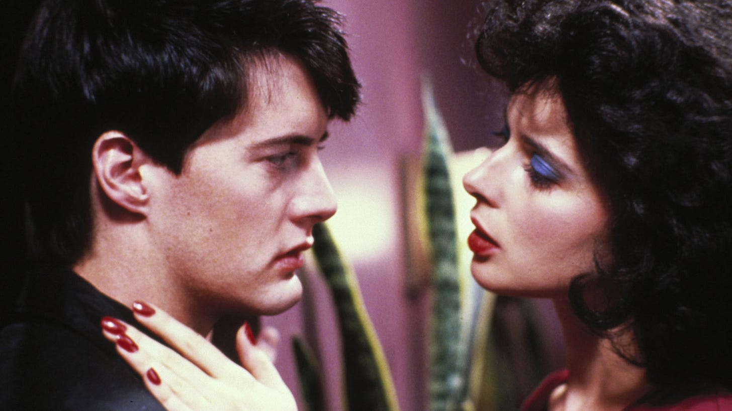 Kyle McLachlan and Isabella Rossellini in Blue Velvet (1986)