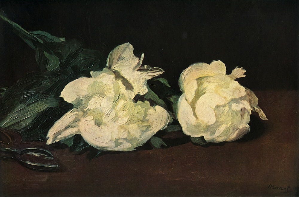White Peonies, 1864, 1937. by Édouard Manet