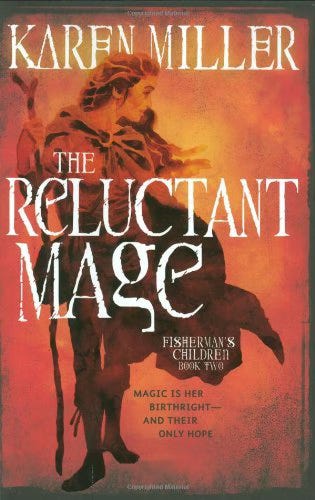 Karen Miller'dan Reluctant Mage kapağı