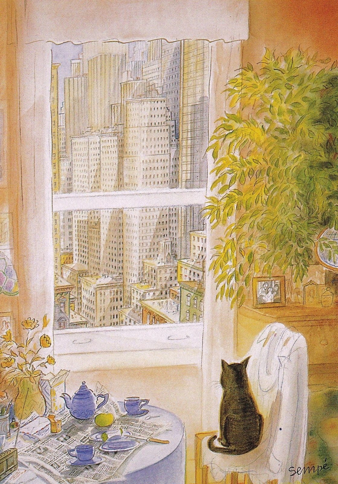 Marysia on X: "Jean-Jacques Sempé New York through the eyes of a cat  https://t.co/ehtDgcJTqB" / X