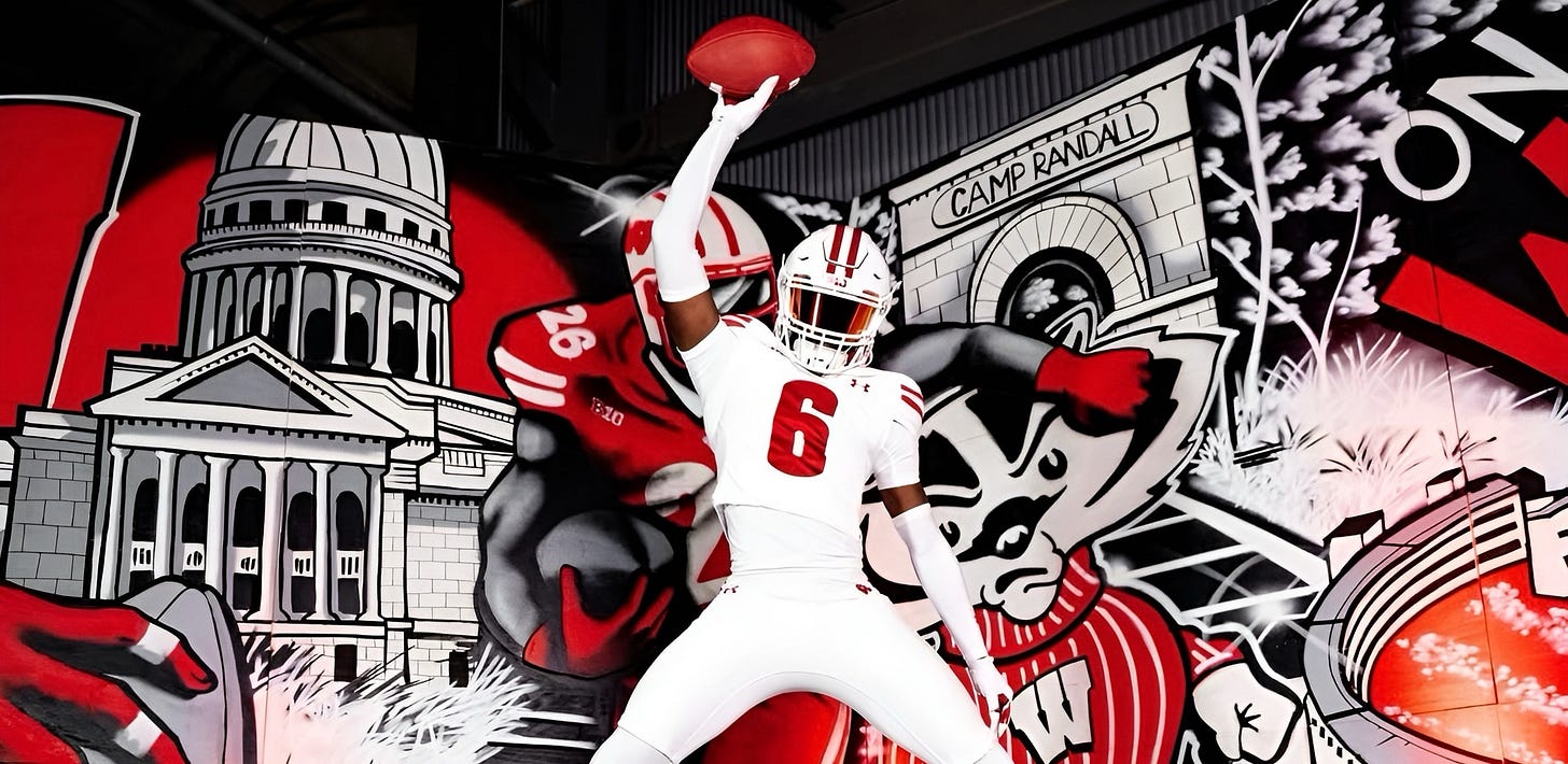 2026 WR Zion Legree commits to the Wisconsin Badgers 