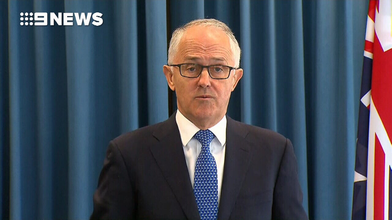 Mr Turnbull praised Australian authorities for 'disrupting' the alleged plot. (9NEWS)