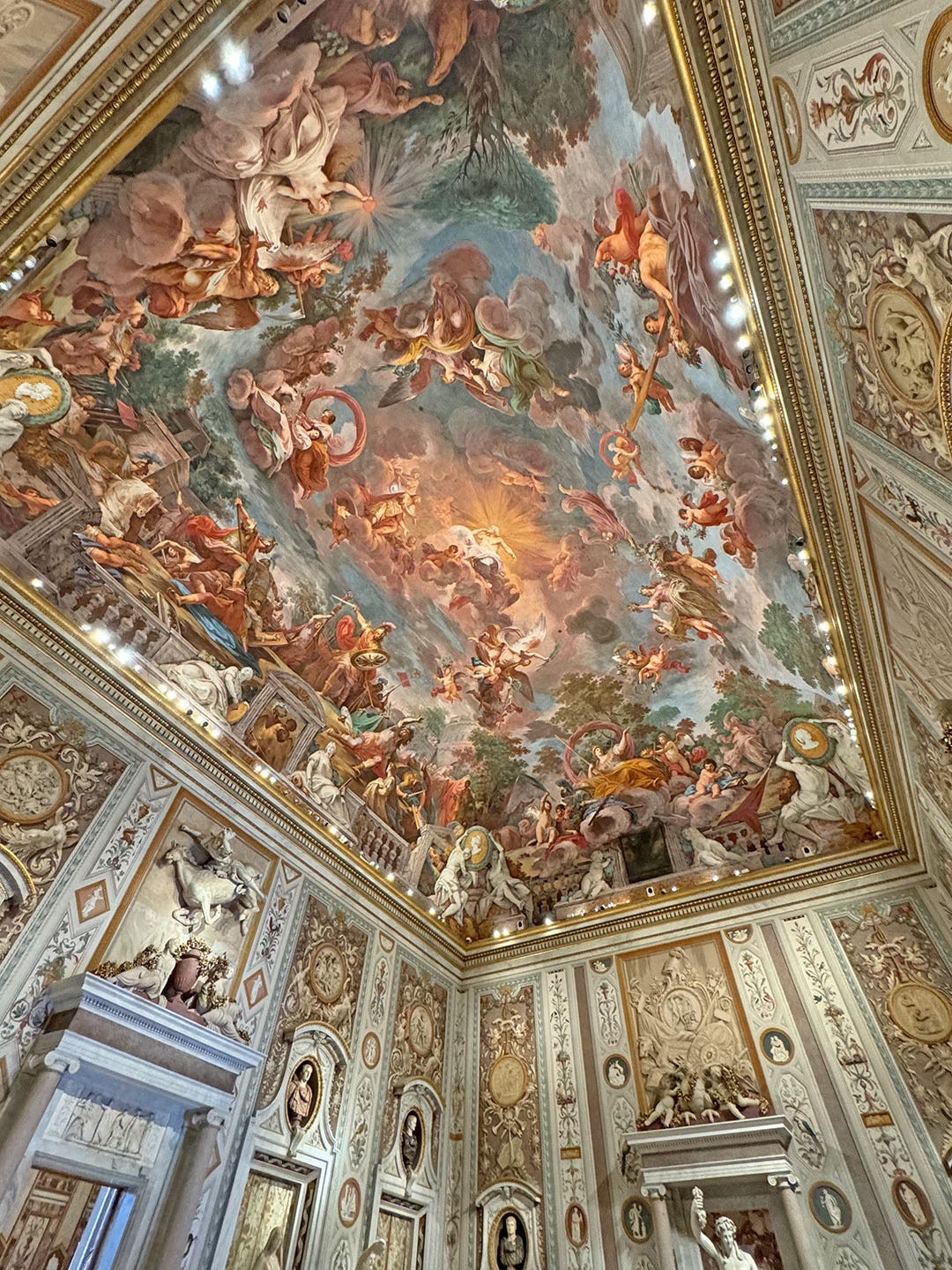 Mariano Rossi ceiling fresco in the Borghese Gallery