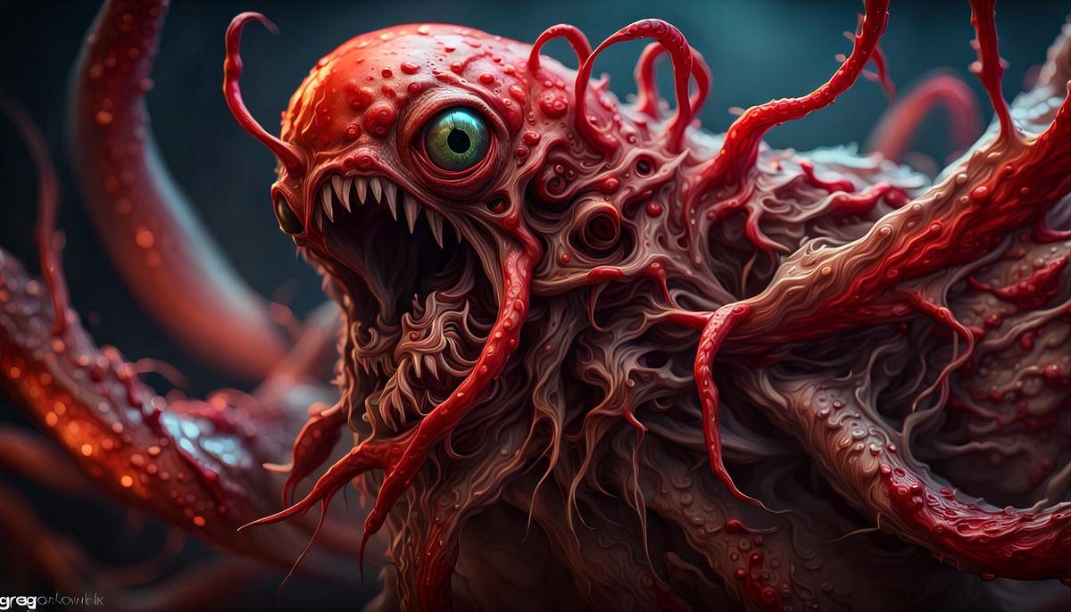 Alien art depiction Alien art depiction