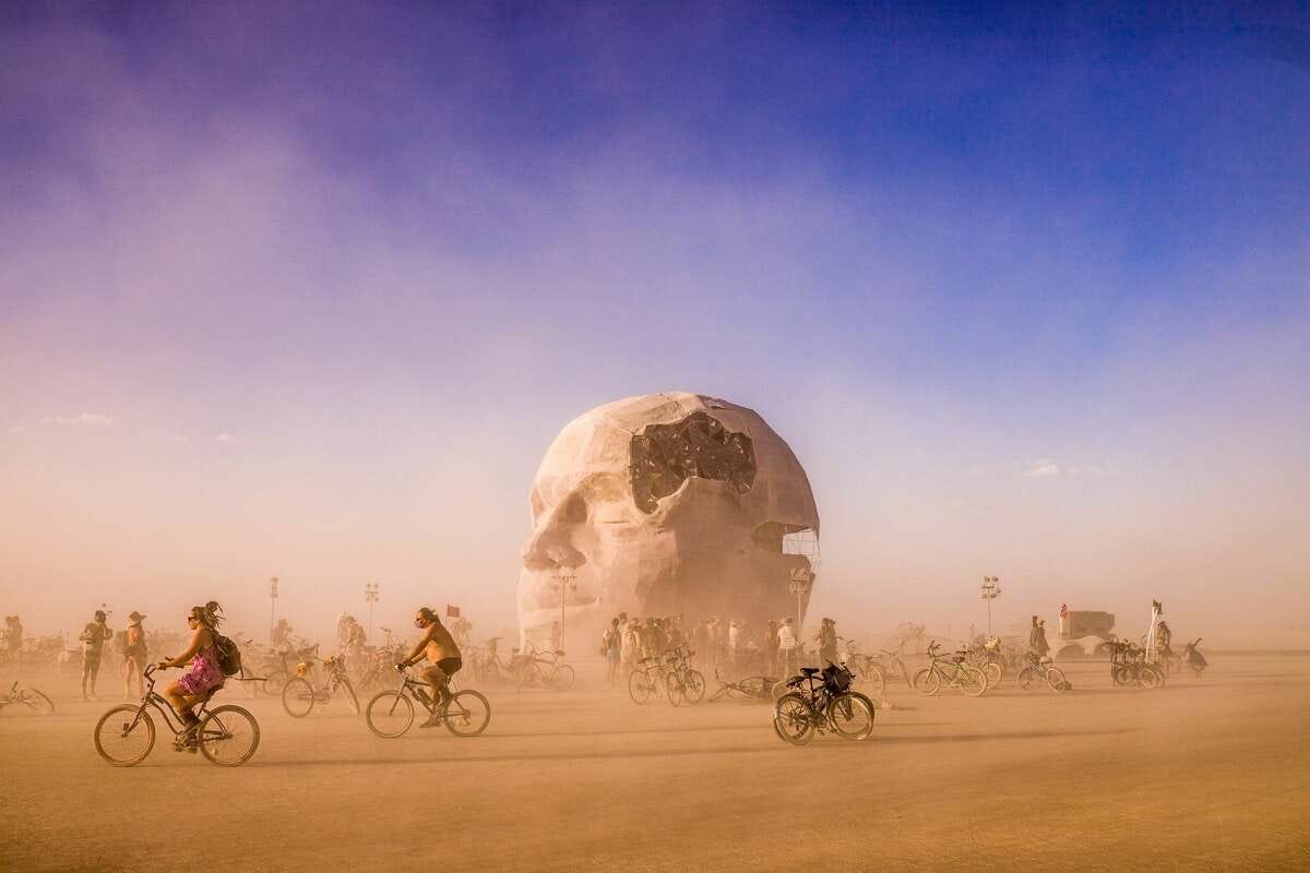 The Flybrary by Christina Sporrong of Taos, New Mexico, was one of the artworks at Burning Man 2019, the largest outdoor arts festival in North America, in the Black Rock Desert of Gerlach, Nevada.