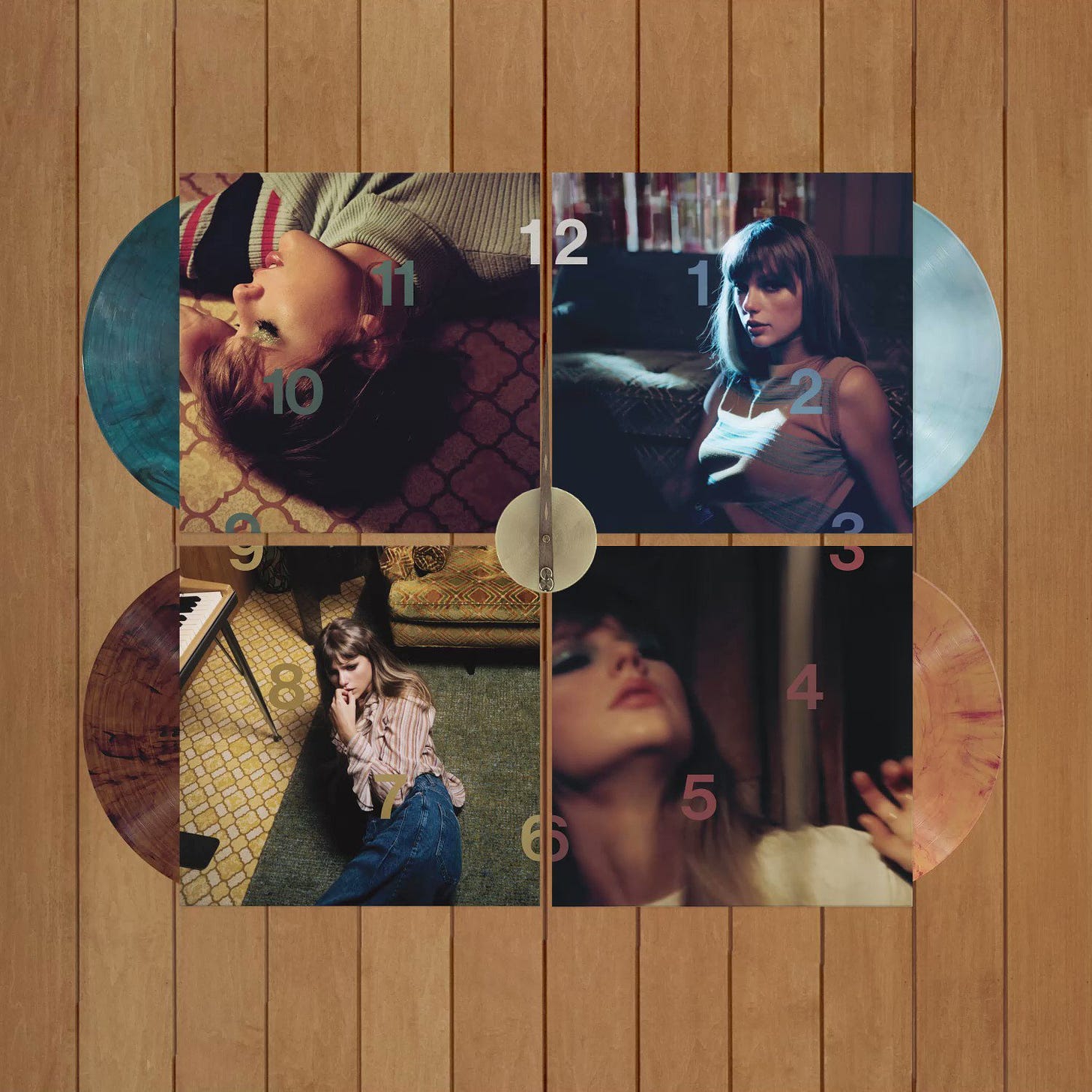 Taylor Nation on Twitter: "Never miss another midnight again. 🤭 The  special edition #TSmidnighTS vinyl are back AND they can help you tell  time. 🕰 #ItsAClock Collect all vinyl, CDs, and clock