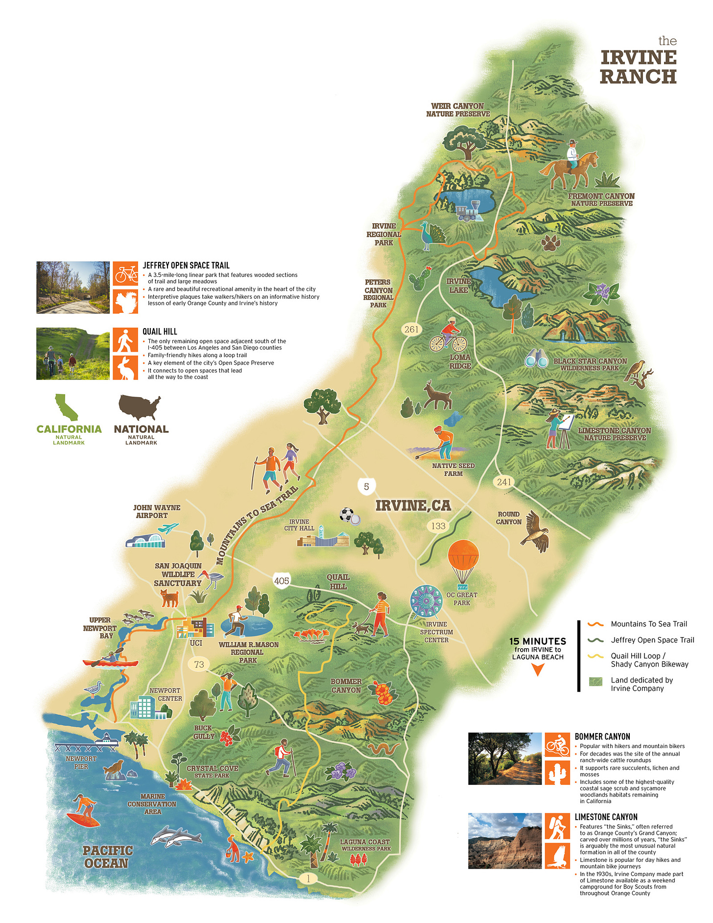 Map of Irvine's Open Spaces