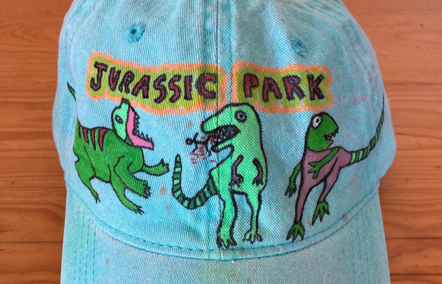 Hand drawn Jurassic Park cap for Dec 22