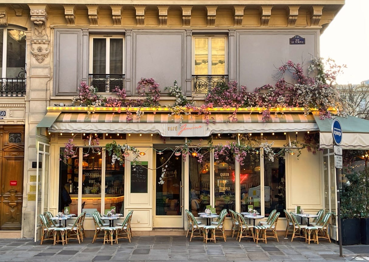 A typical French cafe