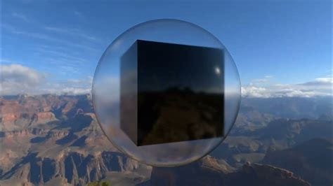 Black Cube in Clear Sphere UAP Animation - YouTube