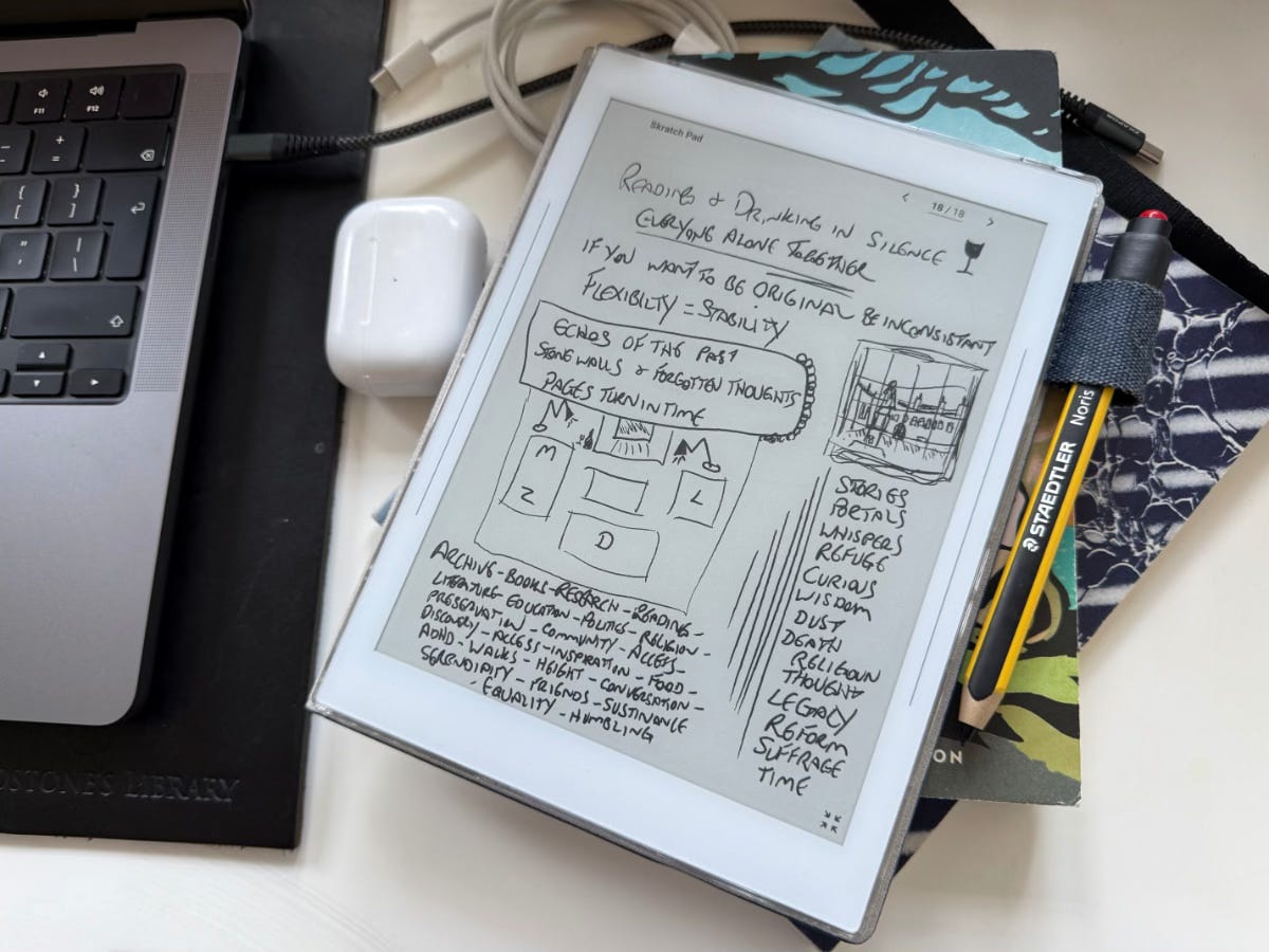 A supernote sits on a desk