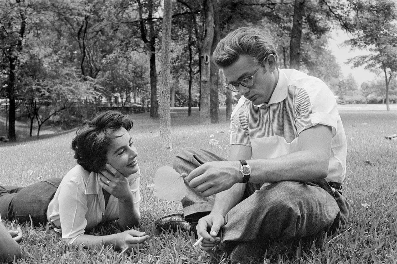 James Dean and Elizabeth Taylor. 