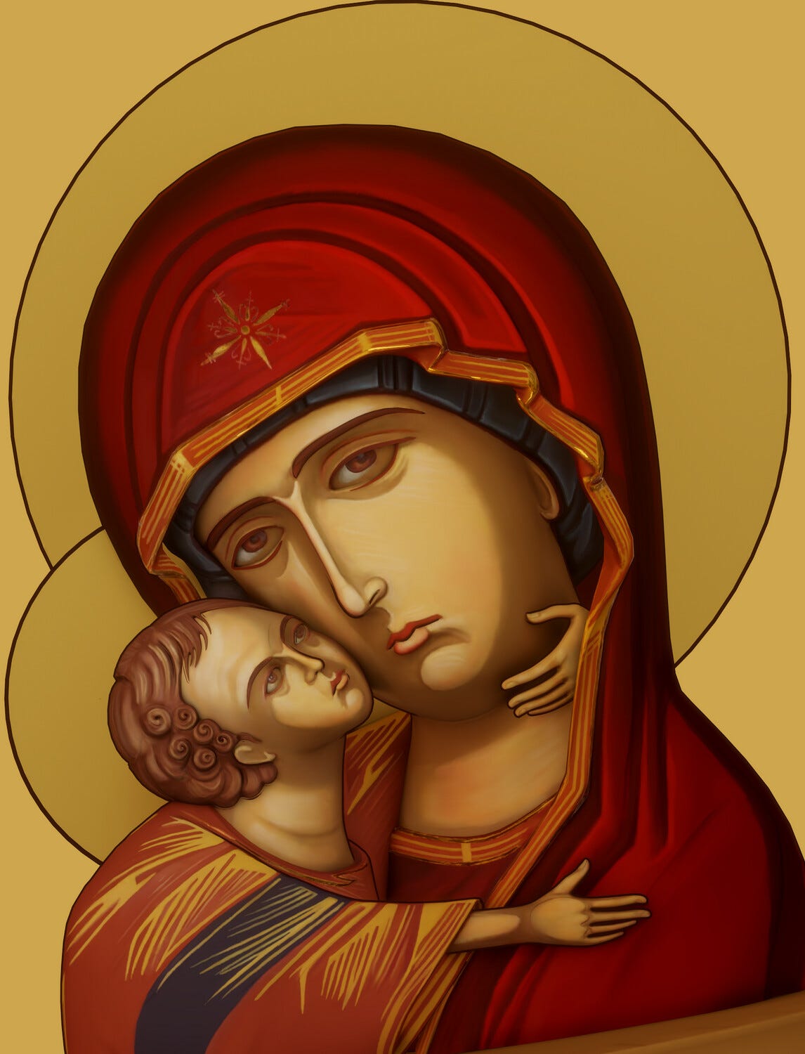 Lidija Milovanovic - Mother of God Virgin Mary and Baby Jesus Christ