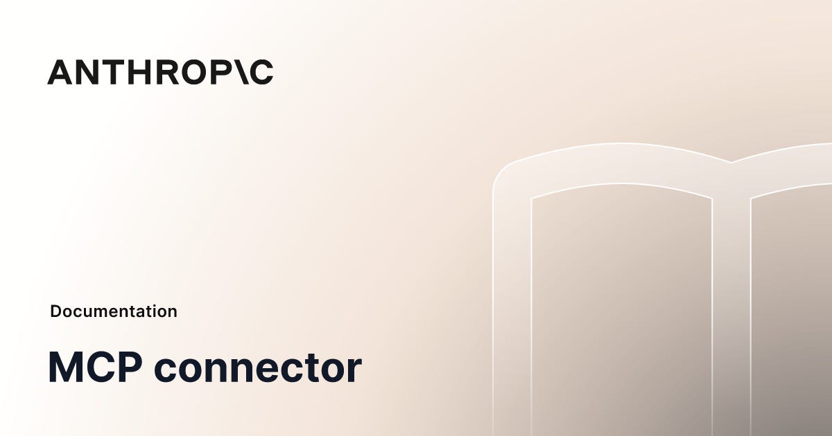 MCP connector - Anthropic