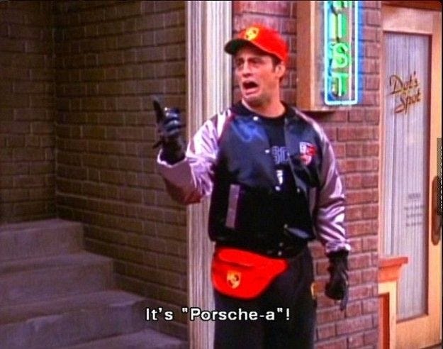 The One with Joey's Porsche,” Season 6, Episode 5 | Joey friends, Friend  costumes, Halloween costumes friends