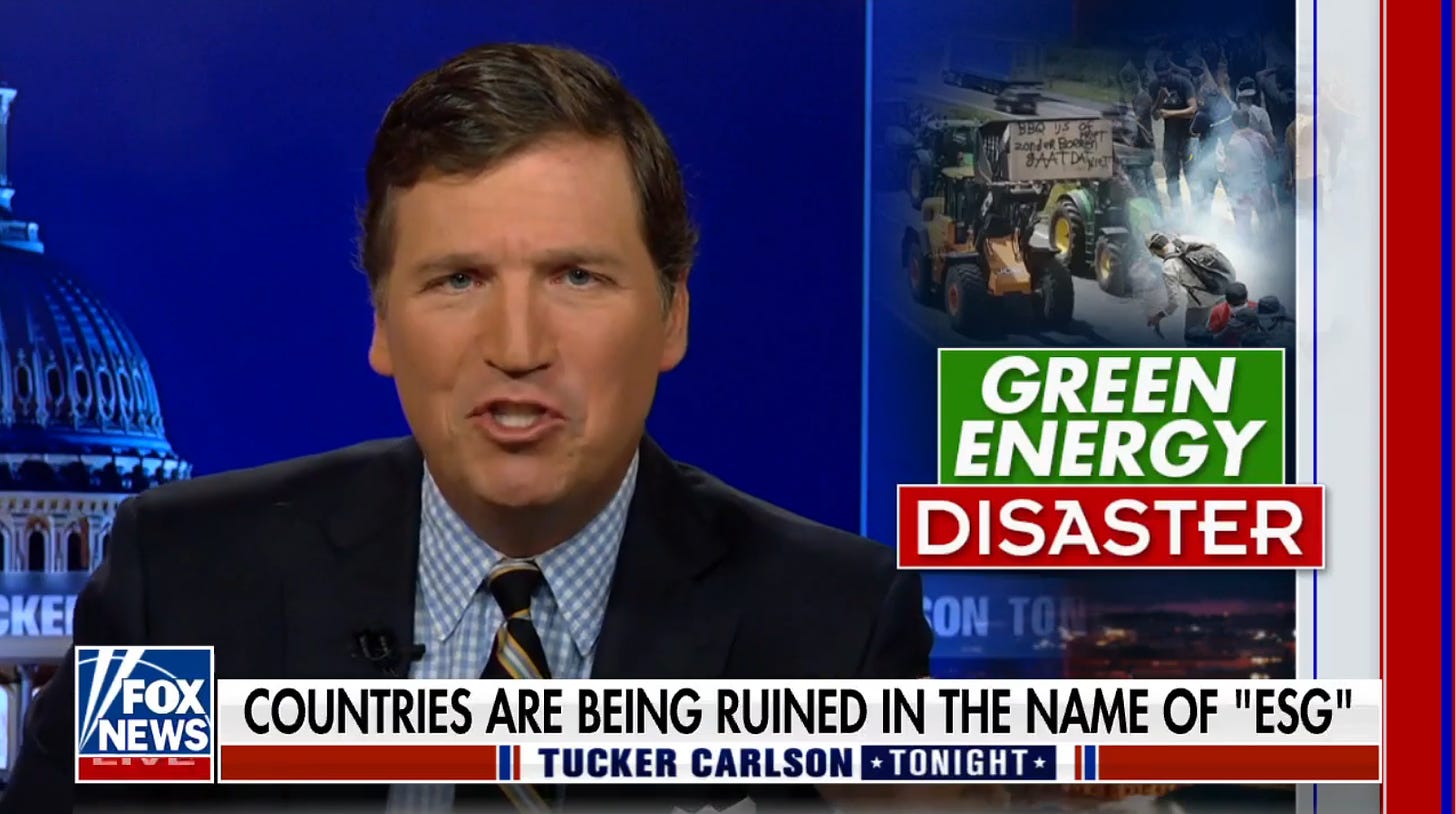 Tucker Carlson: Countries Are Being Ruined in the Name of 'ESG'