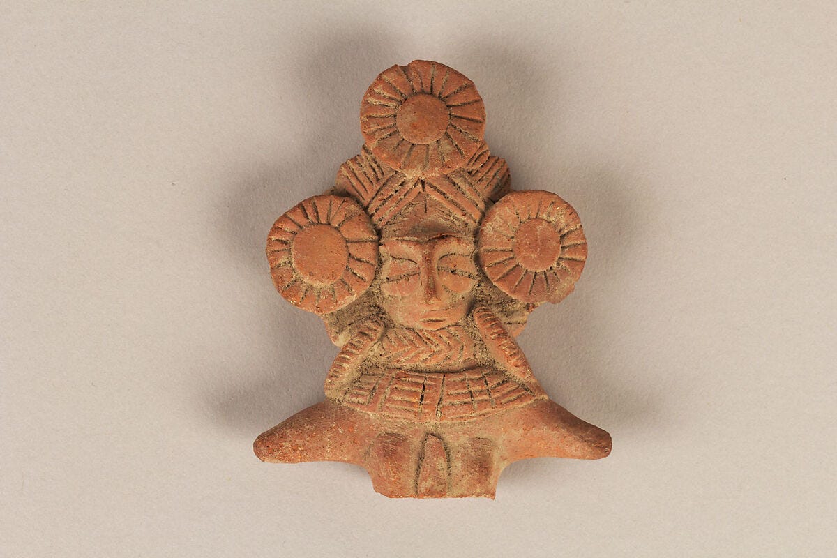 Fragment of a Mother Goddess, Terracotta, Pakistan (ancient region of Gandhara) 