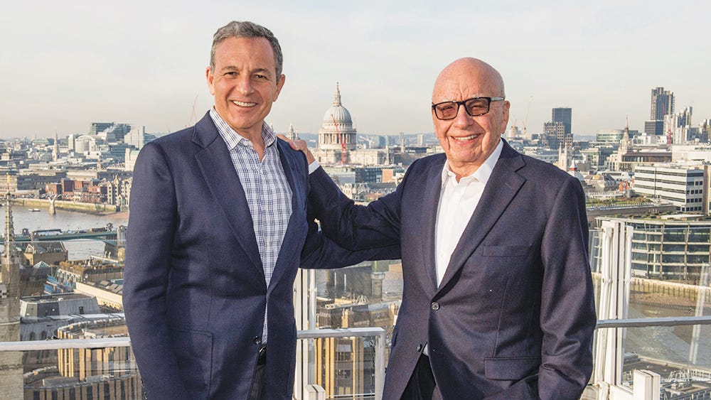 Robert Iger and Rupert Murdochcredit: Disney