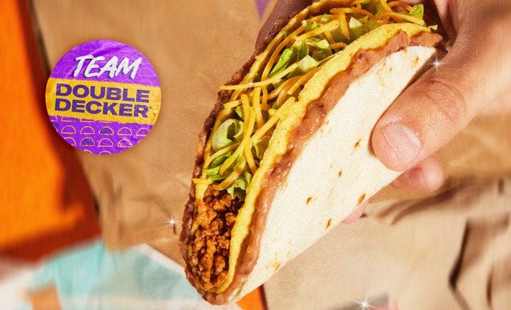 The Double Decker Taco And Enchirito Go Head-to-head As Taco Bell® Fans  Vote On Which Will Briefly Return To Menus In 2022