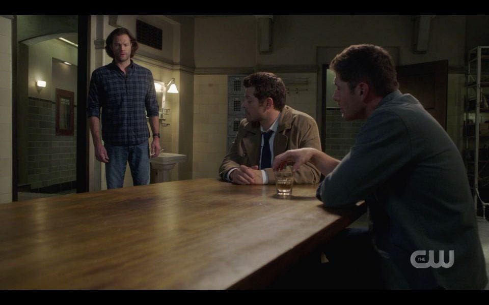 Sam Winchester joins Cas and Dean in Kitchen SPN 1509