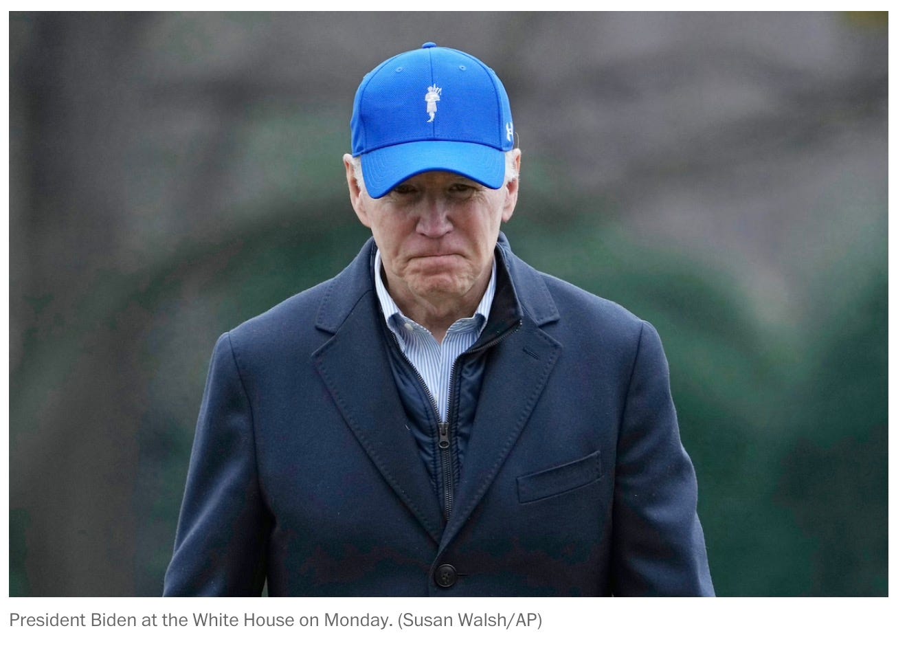 President Biden at the White House on Monday. (Susan Walsh/AP)